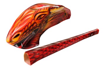 Airbrush Fiberglass Fire Dragon Canopy Set - GOBLIN 500